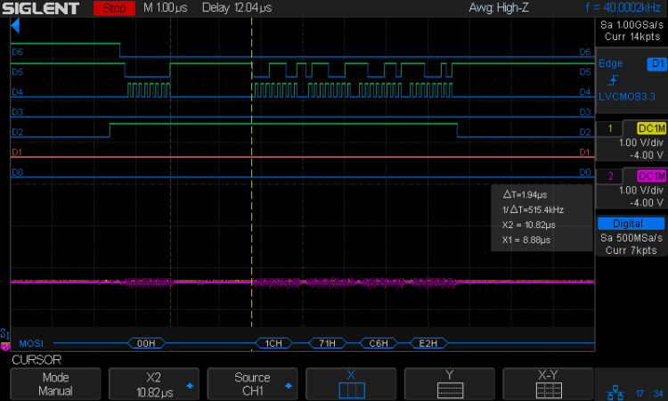 DDS Mock - 0 VAC - SPI detail