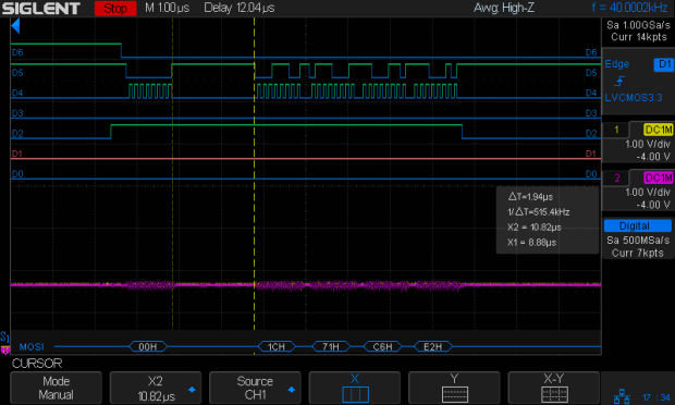 DDS Mock - 0 VAC - SPI detail