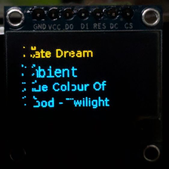 RPi OLED display - left-edge garble