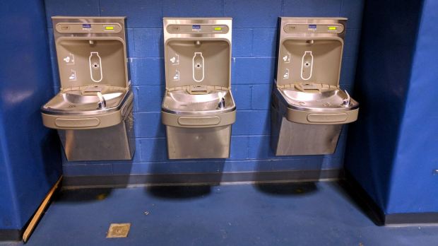Water bottle refill stations