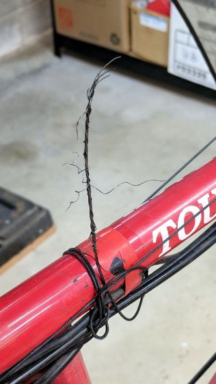 SRAM X.9 Rear Shifter - frayed cable