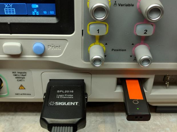 Siglent SDS2304X Front Panel - Print Button - USB port