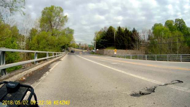Rt 376 bridge deterioration - marker 1102 - 2018-05-07