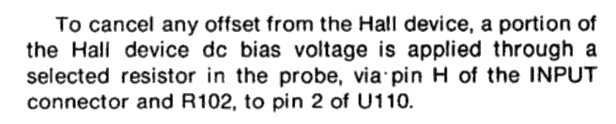AM503 manual - Hall offset - probe resistor selection