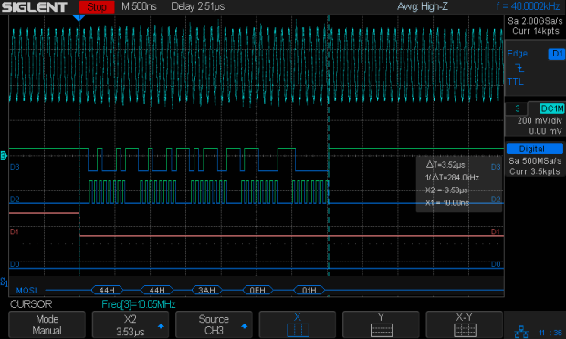 FM DDS 10 MHz - SPI 16 MHz LSB