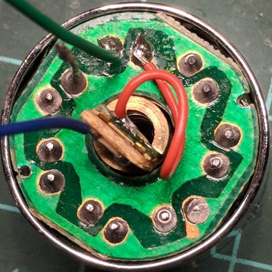 Small Sun flashlight - rewired LED laser board