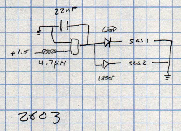 Small Sun flashlight - correct schematic doodle