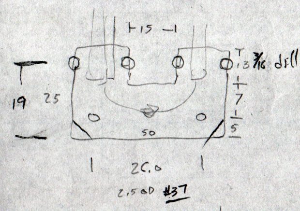 Baofeng headset wire plate - dimensions