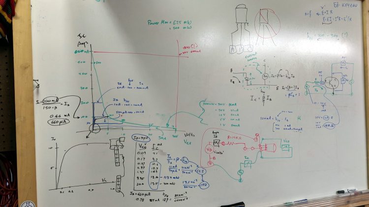 Whiteboard - Session 4 - transistor measurements