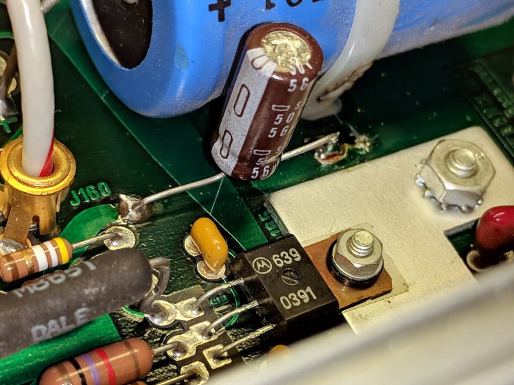 Tek AM503 - replaced capacitor