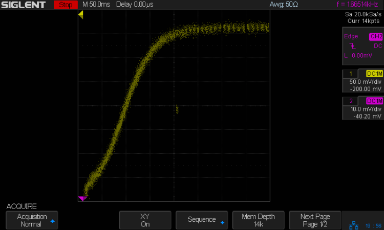 MPS3704 - 100uA base 2mA-div IC 50mV-div VC