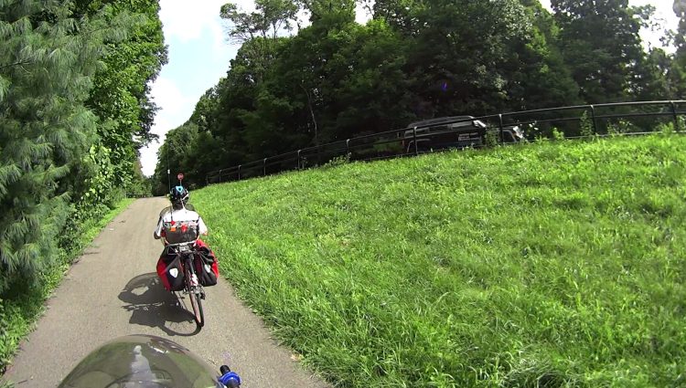 Tire tracks at Maloney Trailhead - Dutchess Water Authority SUV - 2018-08-20