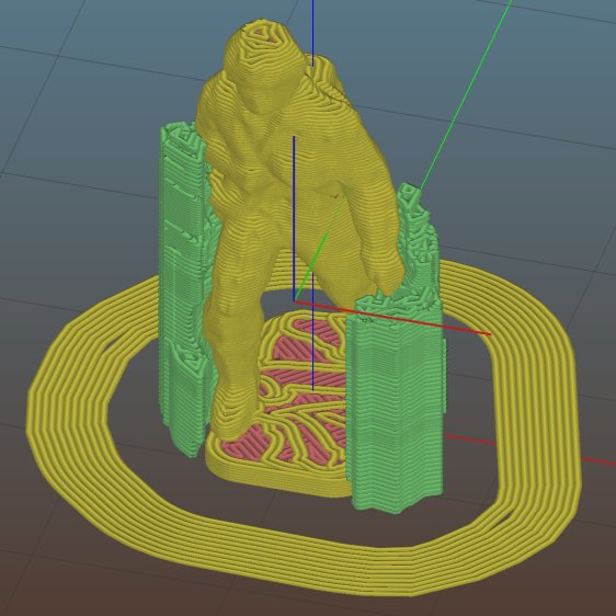 Fireball Island figure - Slic3r support