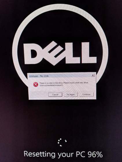 Dell Optiplex - recovery disk stall