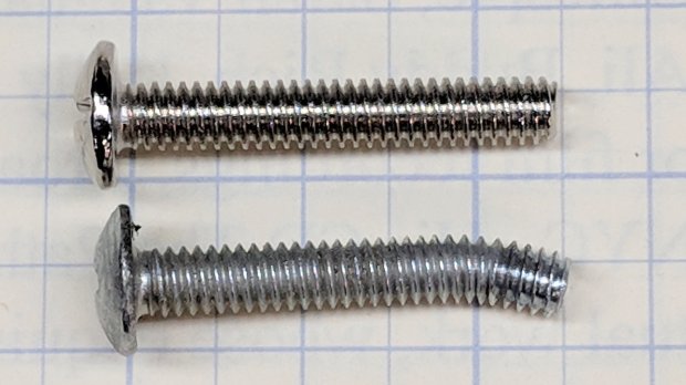 Bathroom knob - bent screw