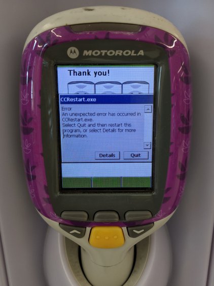 Stop-and-Shop Scanner Error