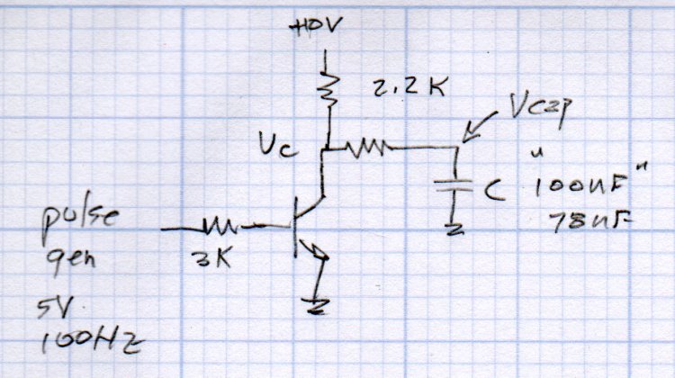 NPN switch - Cap charge-discharge