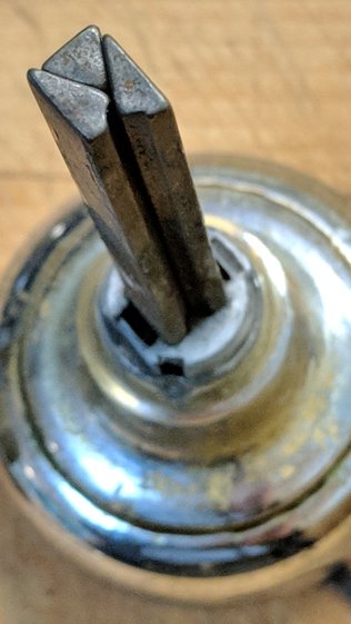 Doorknob shaft - detail