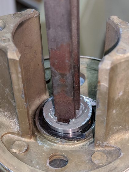 Doorknob - retainer ring epoxy