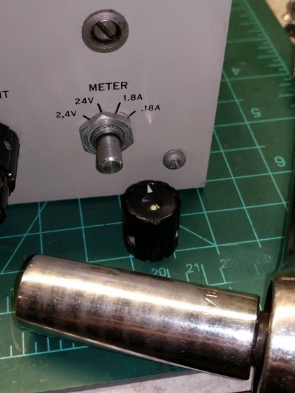 HP 6201B Power Supply - meter switch nut