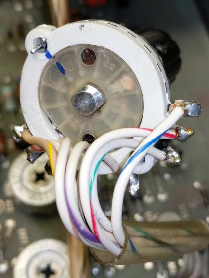 HP 6201B Power Supply - meter switch rear