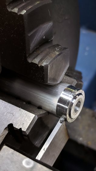 Bird feeder - parting off washer