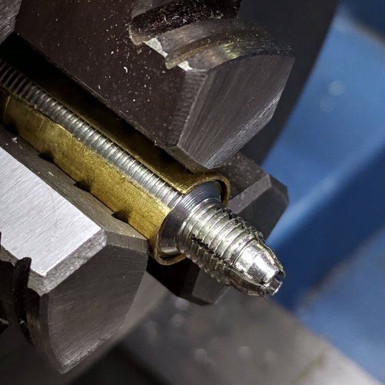 Collet Holder - brass shim around threads