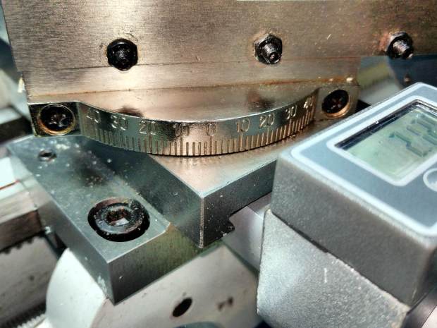 Minilathe compound angle scale