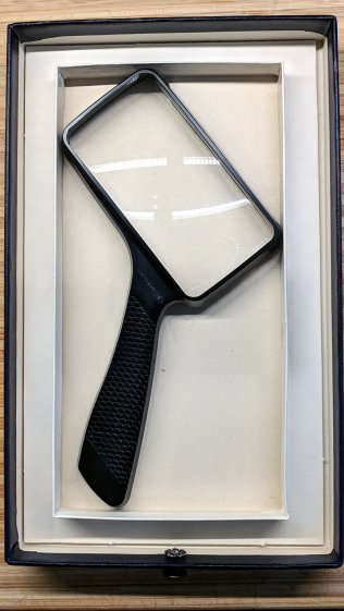 OED Magnifier Box in drawer