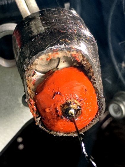 M2 Nozzle - worn silicone coat