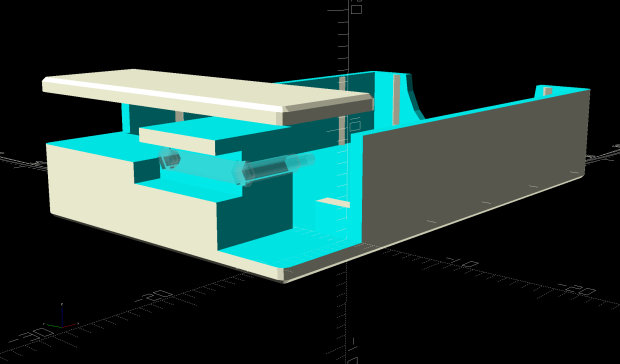NP-BX1 Battery Holder - 1.5mm pins - solid model