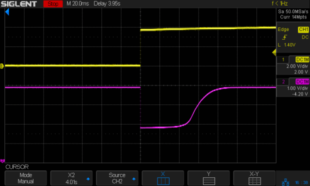 Astable - 2N7000 pulse detail