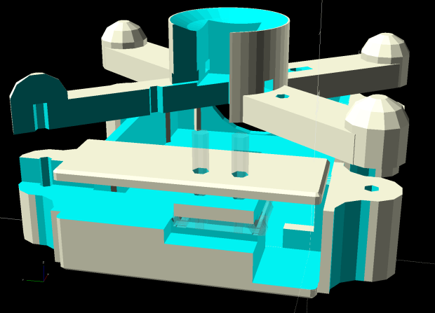 Astable Multivibrator Battery Holder - RGB LED Spider - fit view