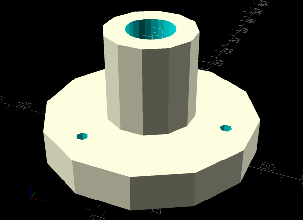 Can Lid Platform Feeder Mount - solid model - bottom