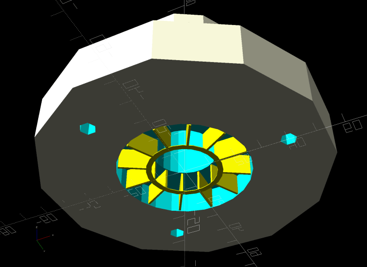 Can Lid Platform Feeder Mount - solid model - support structure
