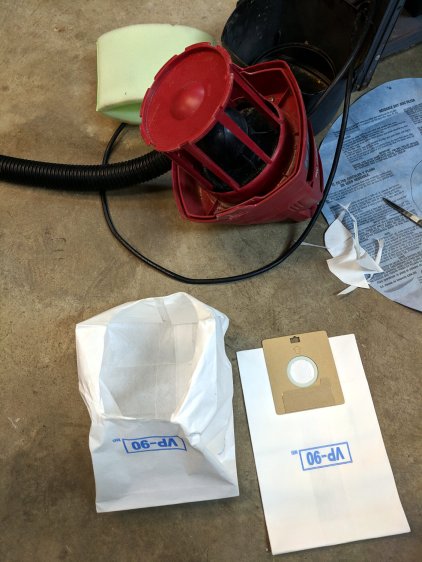 Shopvac vs Samsung vacuum cleaner bags - overview