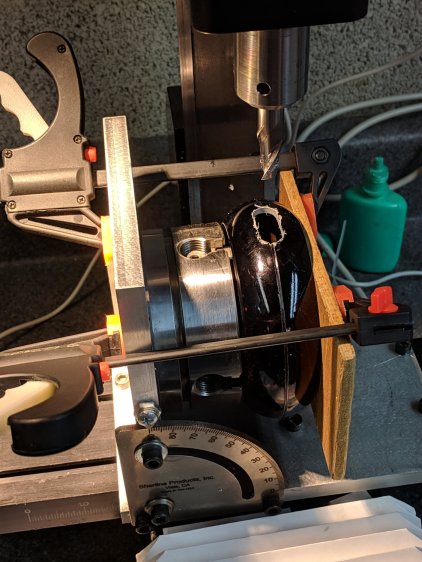 Ex-halogen Desk Lamp - vent slot milling