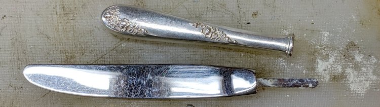 Sterling knife repair - powdered cement