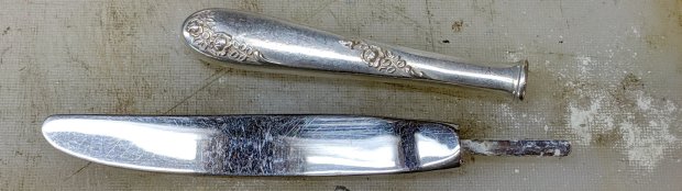Sterling knife repair - powdered cement
