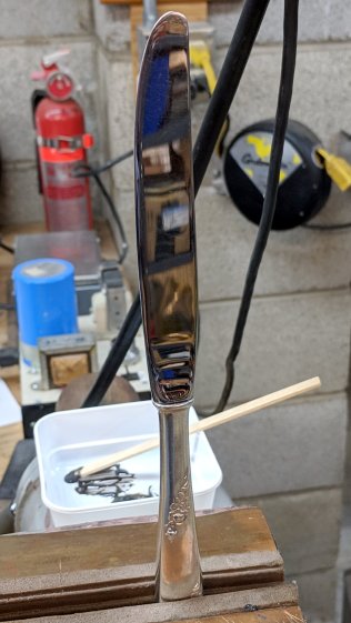 Sterling knife repair - curing