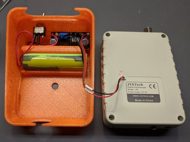 DSO150 battery hack - interior