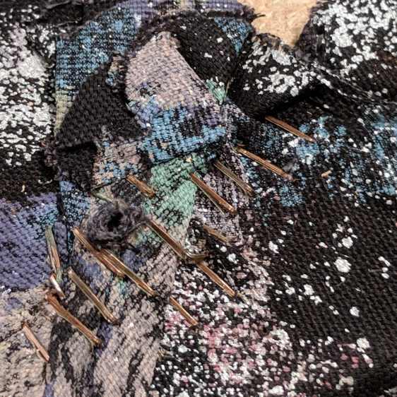 Chair reupholstering - stapled fabric