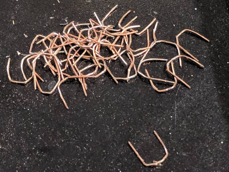 Chair reupholstering - one corner of staples