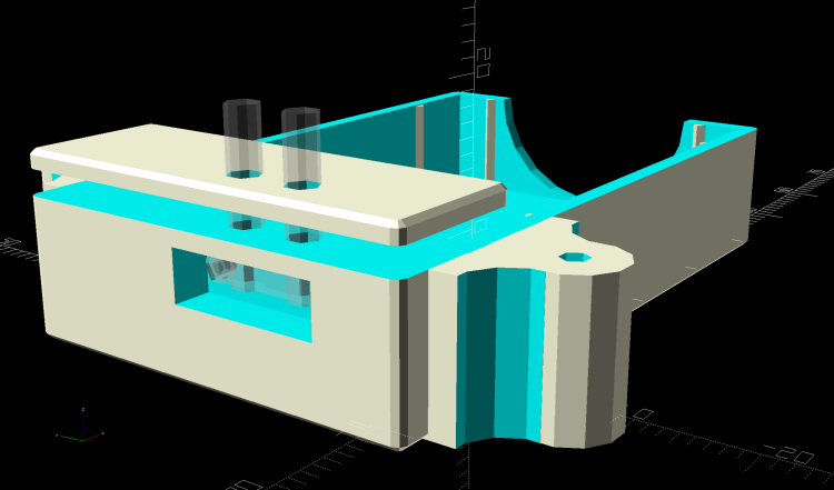 NP-BX1 Battery Holder - Wire Posts - solid model