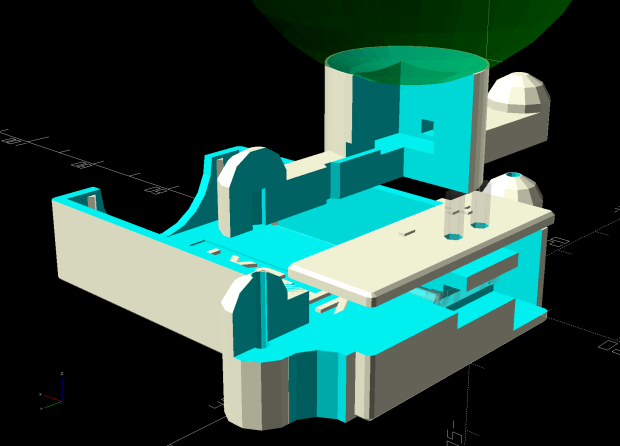 Astable Multivibrator Battery Holder - mono LED Spider - fit view