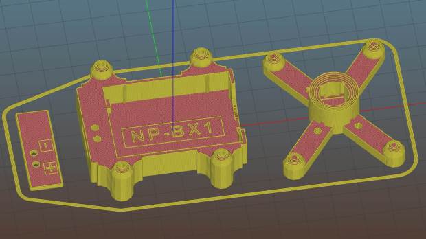 Astable Multivibrator Battery Holder - Neopixel PCB - Slic3r