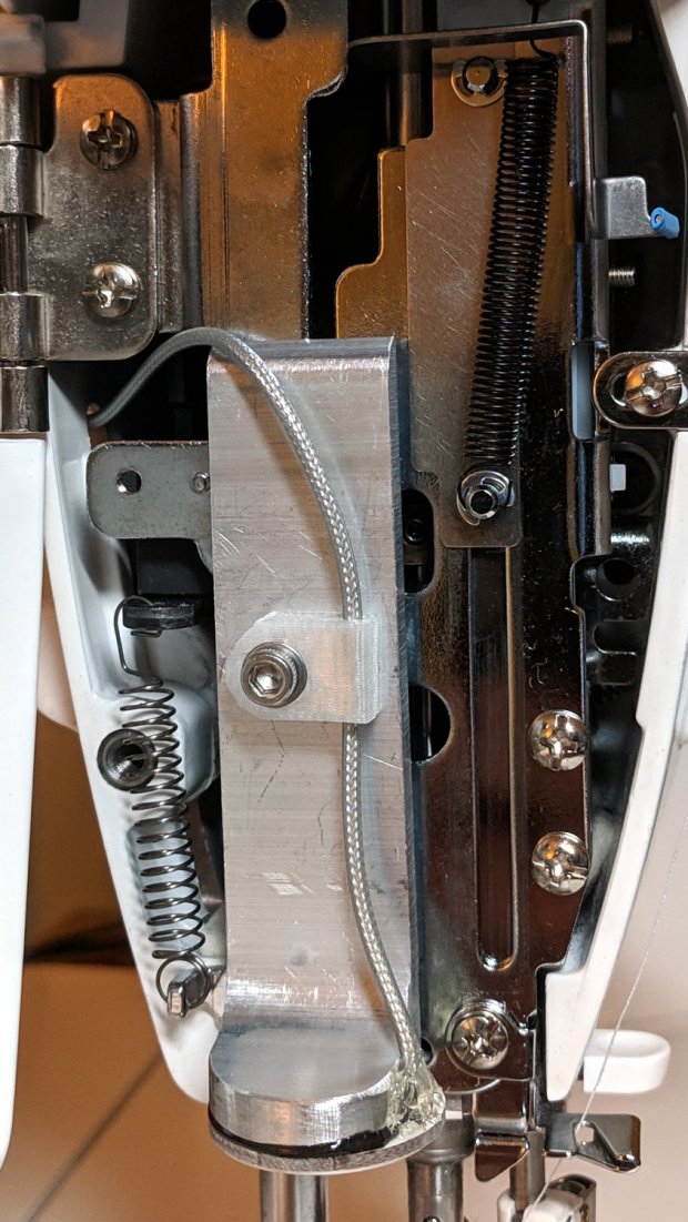 Juki TL-2010Q Needle LEDs - cable clip