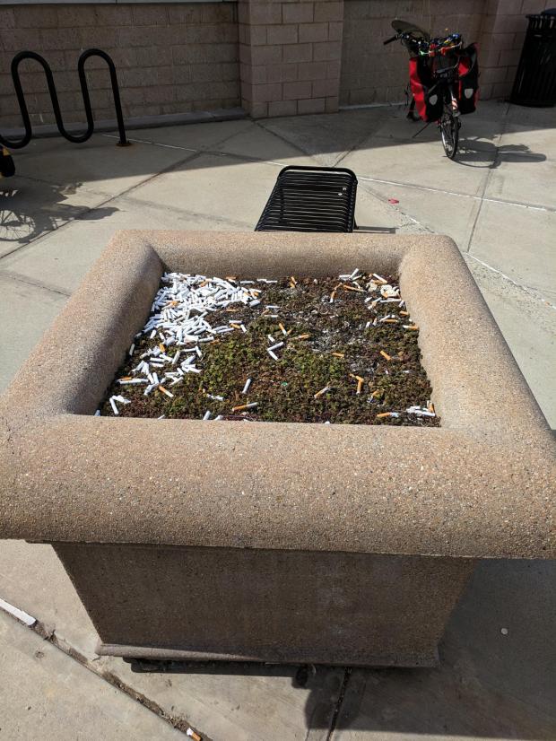 Shops at South Hills - planter butt collection