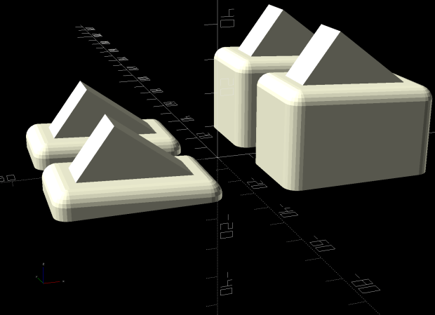 Patio Side Table Feet - OpenSCAD model