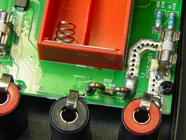 AN8009 10 A current shunt - top view